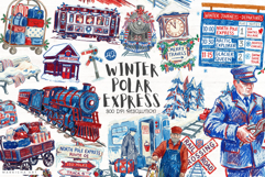Winter Polar Express Clipart Product Image 1