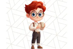 Boy Teacher Clipart PNG, Cute Male Teacher Illustration Product Image 5