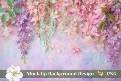 Floral Background Mockup, Wisteria Background PNG Product Image 1