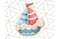 Summer Iced Cookie Clipart PNG, Cute Tropical Cookies Product Image 5