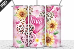 Lovely Hearts Tumbler Design | Valentine's Day Tumbler Wrap Product Image 2