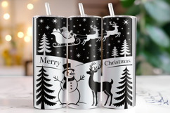Merry Christmas Tumbler Wrap | Christmas | Sublimation Product Image 1