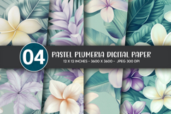 Pastel Plumeria Digital Paper Product Image 1