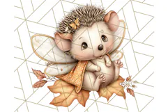 Fall Fairy Animal Clipart PNG, Woodland Creatures With Wings Product Image 5