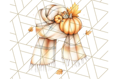 Pumpkin Spice Chibi Girls, Fall Accessories PNG, Cozy Autumn Product Image 5