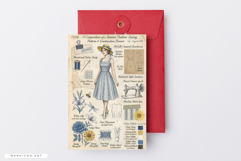 Summer Fashionable Sewing Junk Journal Pages Product Image 5