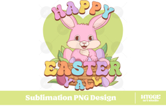 Easter Bunny Sublimation DTF Chick Farm Hip Hop Spring Joy Product Image 1