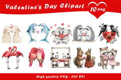 Valentine Animal Couples Clipart PNG Product Image 1
