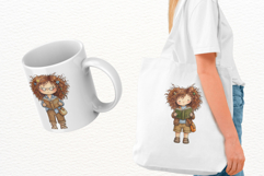 Whimsical Bookish Girl Clipart Product Image 3