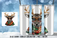 Christmas Animal Tumbler Wrap Sublimation Designs|Skinny Product Image 3