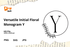 Versatile Initial Floral Monogram Product Image 1