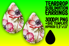 Bright Teardrop Earrings Design for Creative Use , Flowers Product Image 1