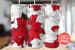 Christmas Flowers Tumbler | Christmas Tumbler Wrap Product Image 1