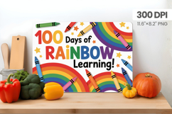 100 days of school Cutting Board PNG Design, Teacher PNG Product Image 1