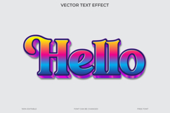 Hello Text Effect 3D Vector EPS Editable File Product Image 1