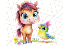 Cute Animal Friends Clipart PNG, Bright Spring Animal Duos Product Image 5