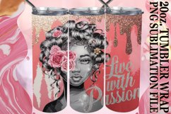 Dreamy escapes 20oz tumbler wrap, Afro Woman Product Image 1