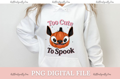 Too Cute To Spook PNG Cute Pumpkin Bat Sublimation Design Product Image 9