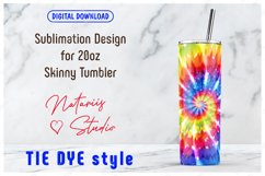 Tie Dye pattern for 20oz SKINNY TUMBLER. Product Image 1