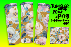 PLAYFUL 20oz Tumbler Design for Customization , Flower Patte Product Image 1