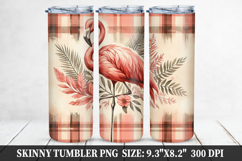 Flamingo Skinny Tumbler 20oz Wrap Design, Animal Tumbler Wra Product Image 1