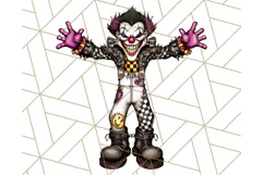 Creepy Clown Halloween PNG Clipart, Spooky Circus Art Product Image 5