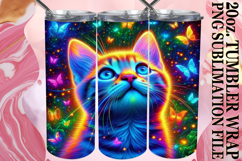 Serene reflections 20oz tumbler wrap, Cat Product Image 1
