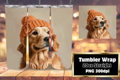 Festive Winter Animals Tumbler Wrap Sublimation 20oz Product Image 1