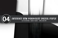 Abstract B&amp;W Minimalist Digital Paper Product Image 1