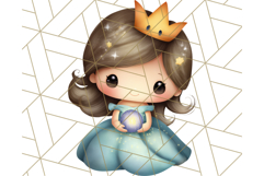Princess Clipart PNG, Cute Royal Girl Clip Art Product Image 5