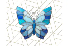 Stained Glass Butterfly PNG Colorful Clipart for Sublimation Product Image 5