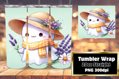 Sublimation Tumbler Template 20oz , Cute Ghost Product Image 1