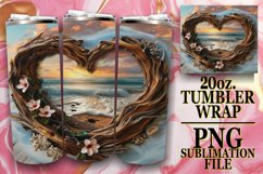 Nature's Beauty: Heart Frame Tumbler Product Image 1