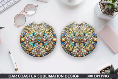 Car Coaster Sublimation| Valentine Coaster PNG Product Image 1