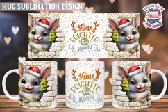 Christmas Mug Wrap Sublimation Funny Quote 3D Wall Animal Product Image 1
