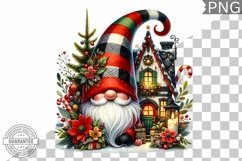 Christmas Gnome Sublimation - Clipart PNG Design Product Image 1