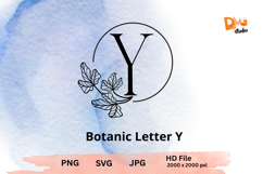 Botanic Letter - Elegant Botanical Monogram PNG | SVG | JPG Product Image 1