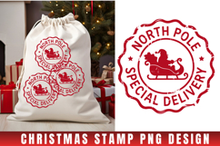 Christmas Stamp Clipart, Christmas Retro sublimation PNG Product Image 1