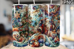 Watercolor Christmas Tumbler Wrap - High Quality 300 Dpi Product Image 1