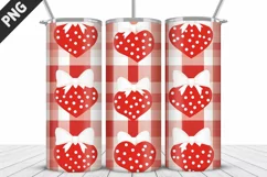 Red Plaid Tumbler Design | Valentine's Day Tumbler Wrap Product Image 2
