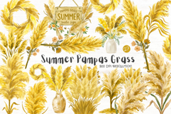 Summer Pampas Grass Clipart Product Image 1