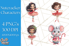 Diverse Ballerina Nutcracker Clipart PNG Product Image 1