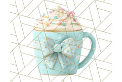 Christmas Coffee Mugs Clipart PNG Festive Cups Product Image 5
