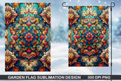 Flowers Garden Flag Sublimation| Flower Garden Flag PNG Product Image 1