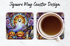 Halloween Boo Mug coaster | Coaster | Sublimation Design Product Image 1