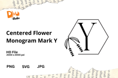 Centered Flower Monogram Mark Product Image 1