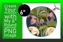 Lovely Circle Design Sublimation PNG , Flowers Product Image 1