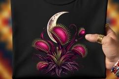 Gothic Venus Flytrap Clipart PNG, Dark Botanical Carnivorous Product Image 2