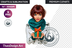 Modern Winter Girl Fashion Illustrations PNG Graphics Product Image 1