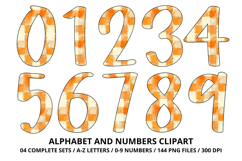 Halloween Alphabet Clipart PNG, watercolor letters doodle Product Image 5